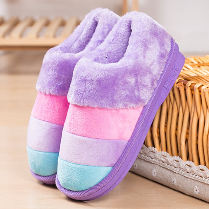 FONGIMIC-Zapatillas de algodón cálidas para casa, 3 colores, para parejas