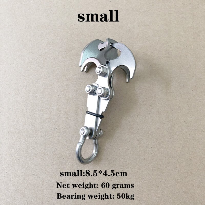 Folding Climbing Gravity Hook Outdoor Rock Climbing Rescue Claw Portable Stainless Steel Folding Flying Tiger Claw Hook Camp: S