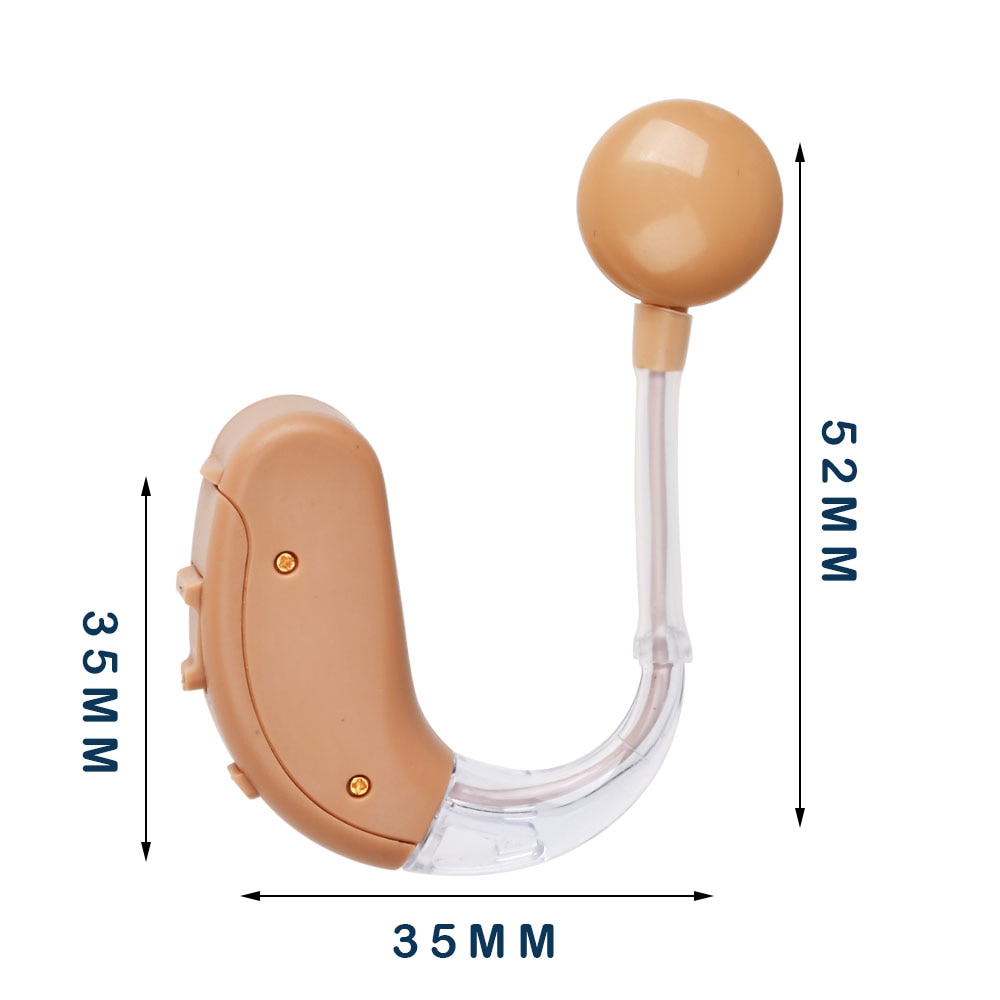 JECPP Hearing Aids Sound Amplifier In Ear Hearing Enhancement Device Battery Powered with Storage Case Cleaning Brush