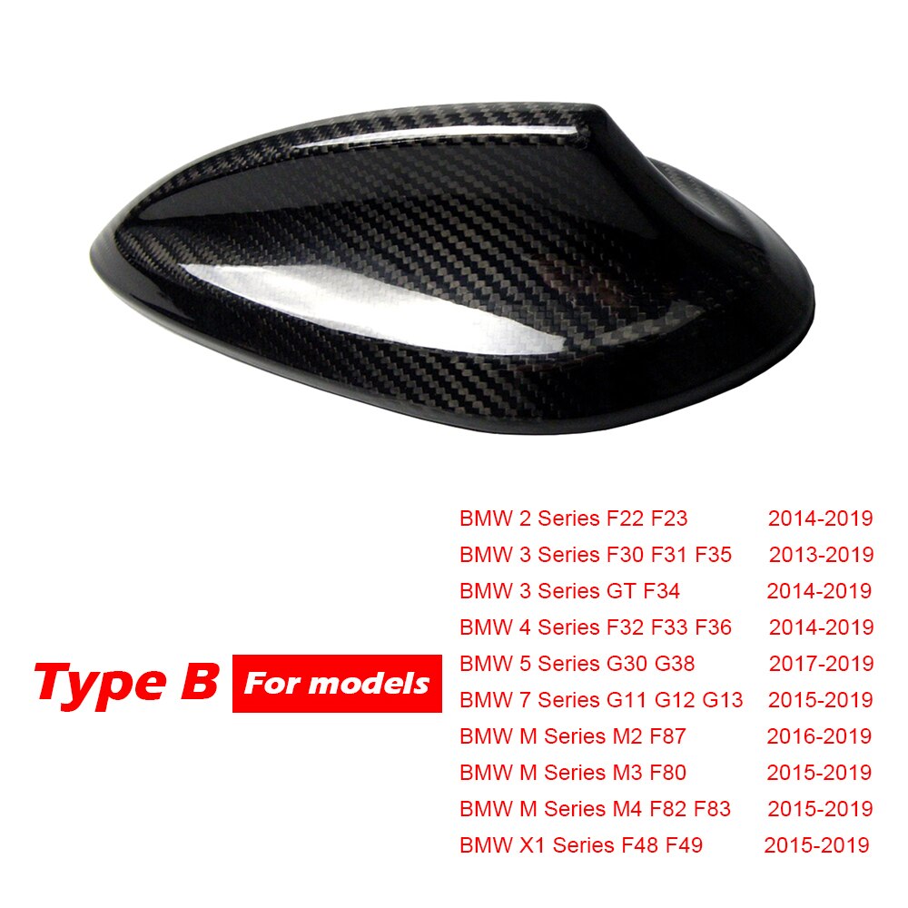 Real Carbon Fiber Shark Fin Antenna Cover For BMW E92 M3 F20 F30 F10 F34 G30 M5 F15 F16 F21 F45 F56 F01 F80 Antenna Cover