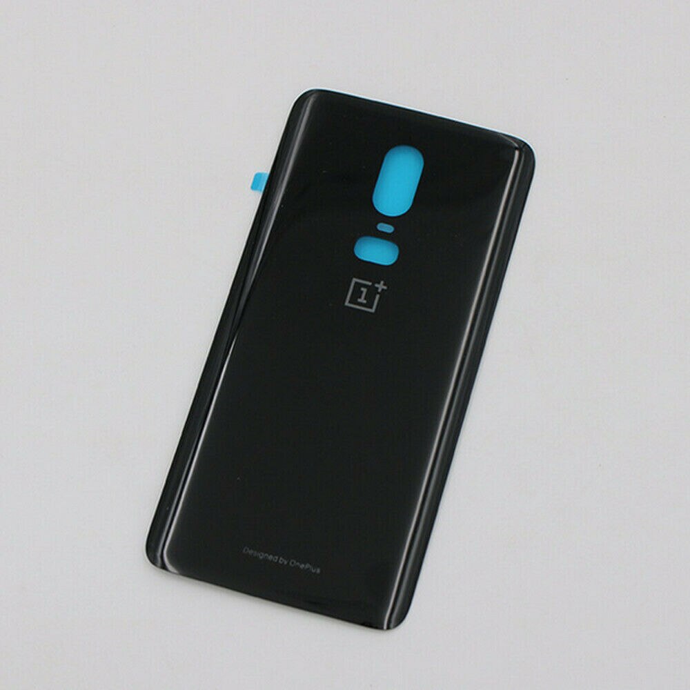 For Oneplus 6 Back Battery Cover Glass Door Back Housing Rear Case Oneplus 6 Battery Door Replacement Parts Oneplus 6 Back Cover: Bright Black