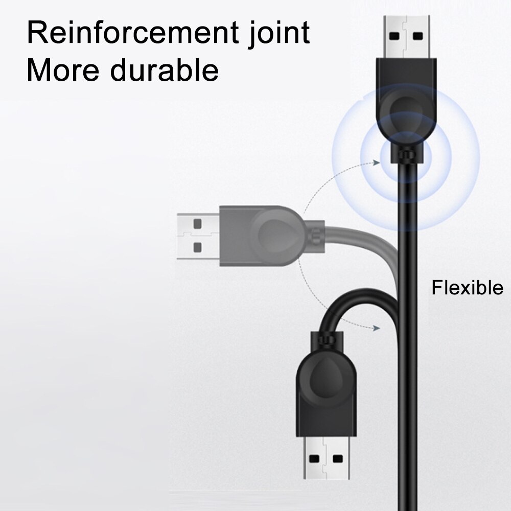 Anseip usb 2.0 han til hun usb forlængerkabel 1.5m 3m 5m forlængerledning wire speed data sync forlængerkabel til pc laptop