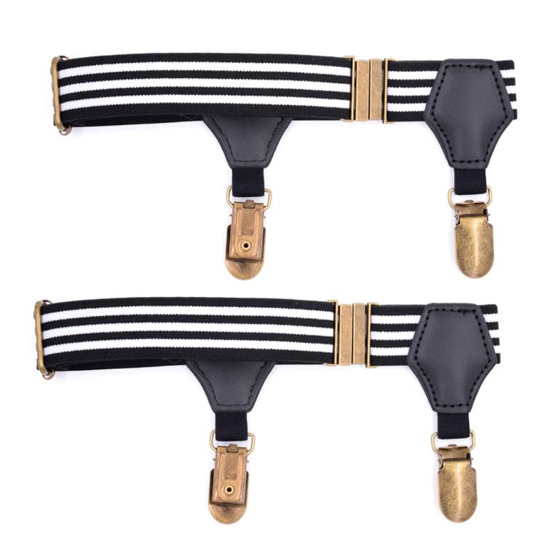 1 par de calcetines elásticos para hombre, tirantes de pierna, Clip para liga, hebilla sin abrazadera deslizante