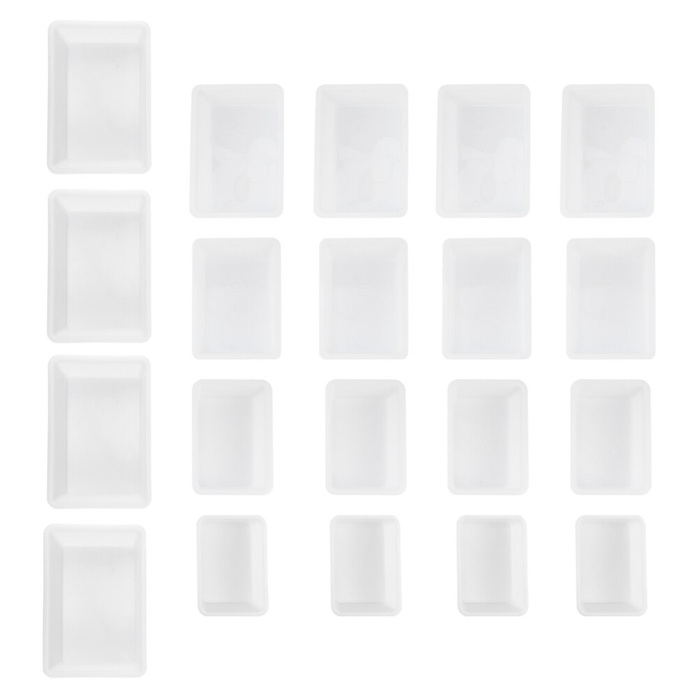 20pcs Durable Rectangle Helpful Practical Plastic Boxes Sundries Organizers Household Organizers Storage Boxes for Storage Home