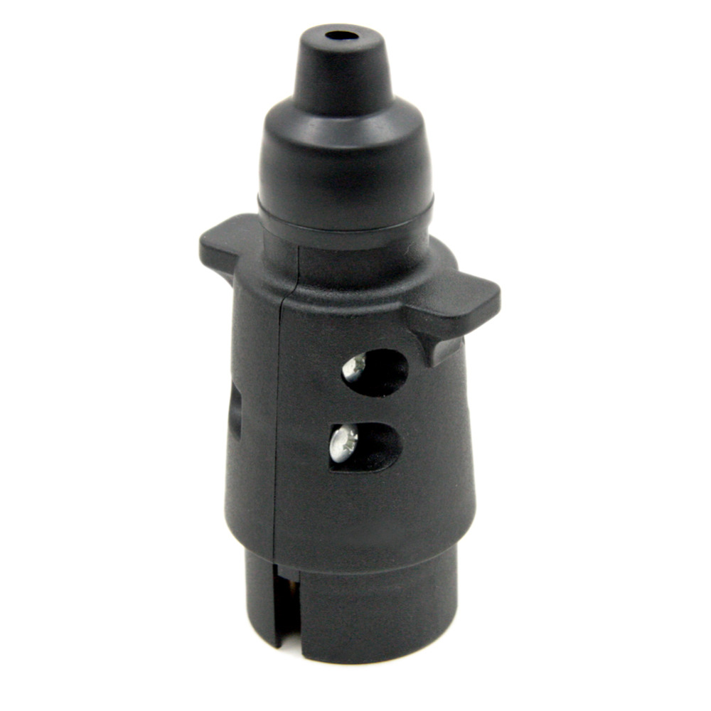 TIROL 7-Pin Trailer Plug Black frosted materials 7-Pole Trailer Wiring Connector 12V Towbar Towing Plug N Type T22777b