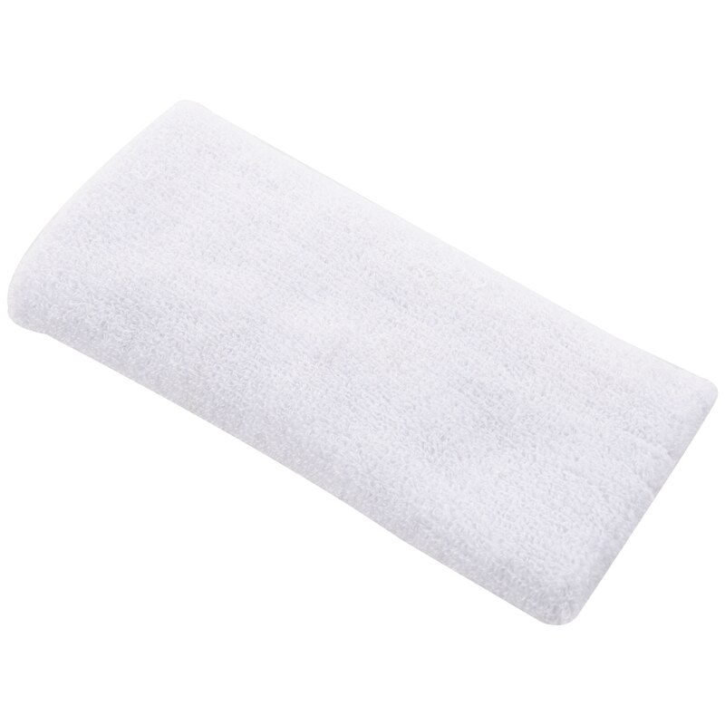 Sports Cotton Basketball Long Wristband Elbow Guard Pad Sweat Band Sports, White