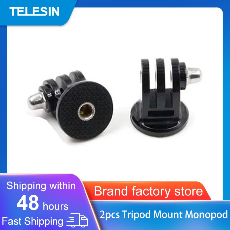 Telesin 2 Stuks Statief Monopod Adapter Voor Selfie Stok Ptz Mini Statief Voor Gopro Verbinding Stand Accessoires