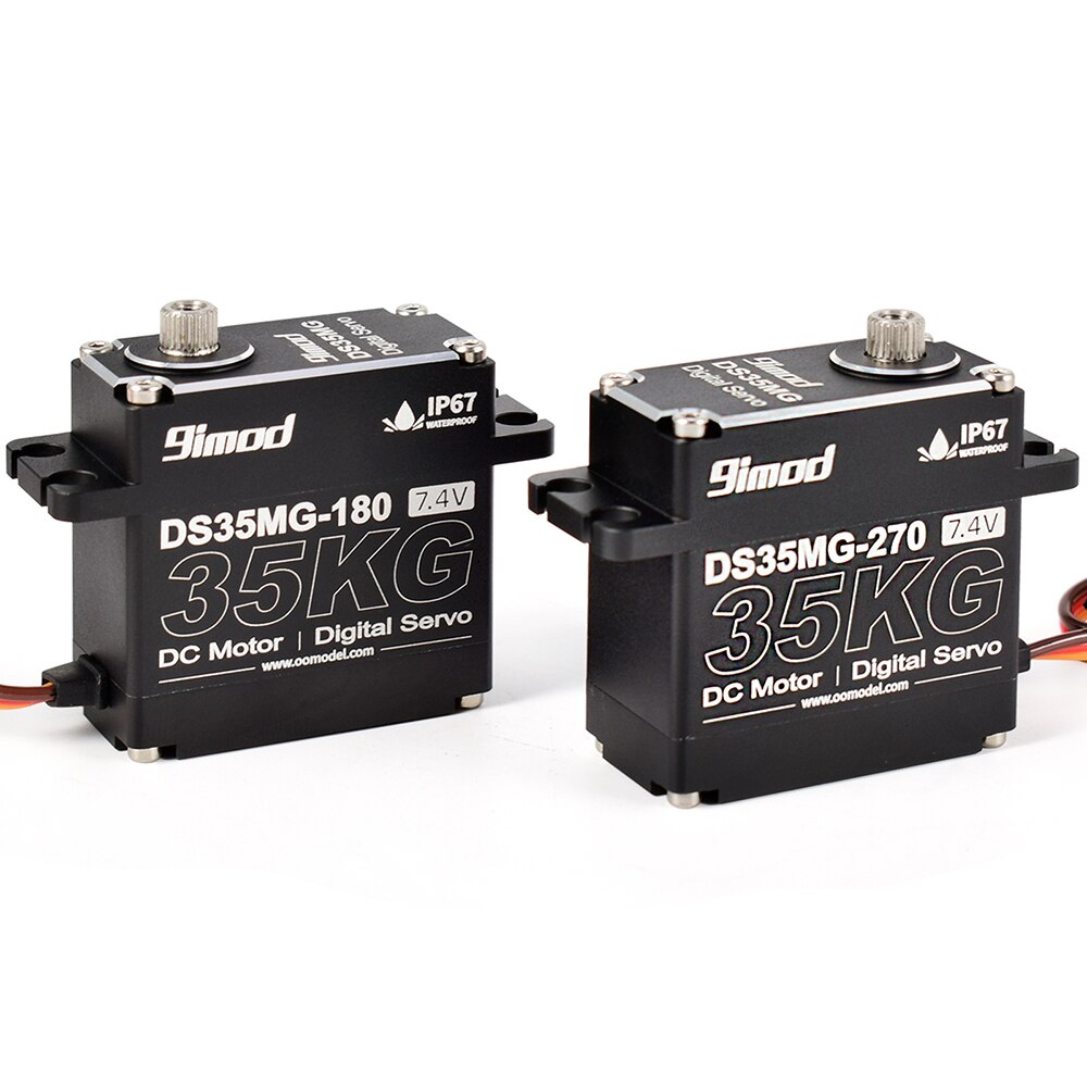 9Imod DS35MG 35Kg Waterpoof Servo 180 °/270 ° Volledige Aluminium Case Rvs Gear High Torque voor 1/6 1/8 1/10 1/12 Rc Auto Diy