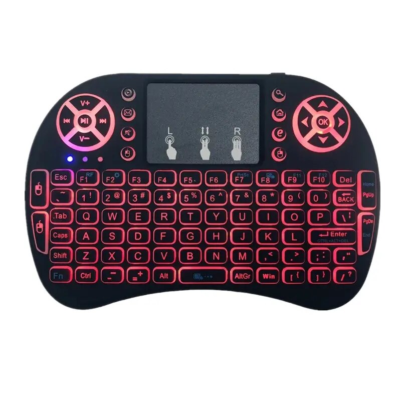 I8 hintergrund beleuchtete Mini-Tastatur Englisch 2,4g Air Mouse Remote Touchpad für Android TV-Box PC x96 h96 max 7 Farbe