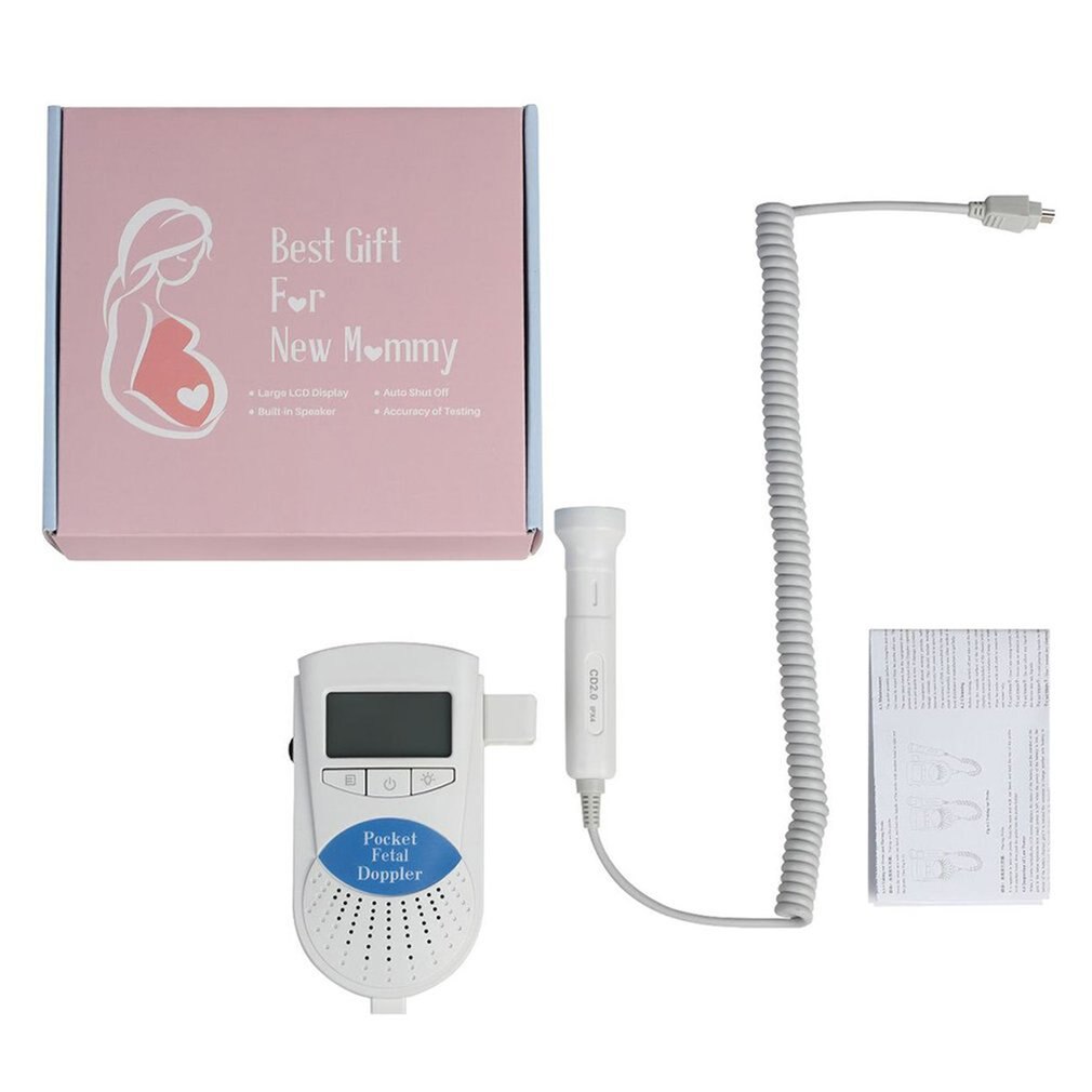 Lcd -näyttö vauva lcd -ultraääni -ilmaisin sikiön doppler prenataalinen sykkeen sykemittari: Default Title