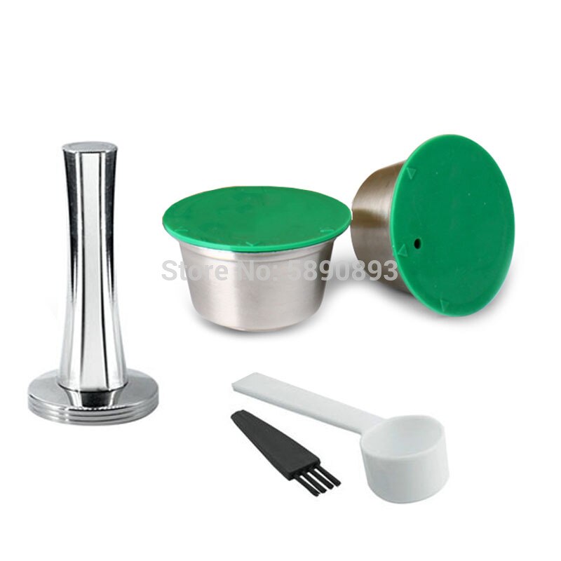 Cápsula de Metal de acero inoxidable, Compatible con máquina de café dolce gusto, cápsula reutilizable rellenable