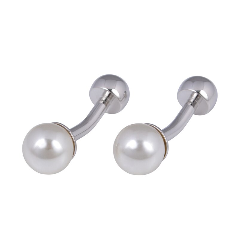 FLEXFIL jewelry shirt cufflinks for mens Brand cuff links buttons abotoaduras pearl