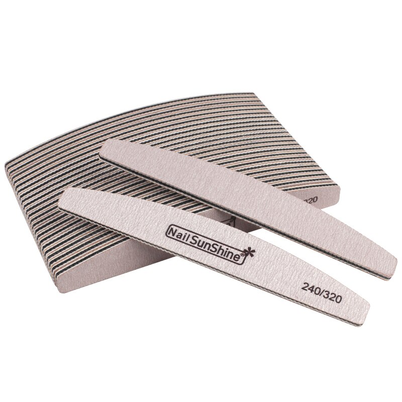 10Pcs/lot Sandpaper Nail File 240/320 Washable strong Buffer Block Double Sided Sanding Nail Files For Gel Polish Manicure Tools