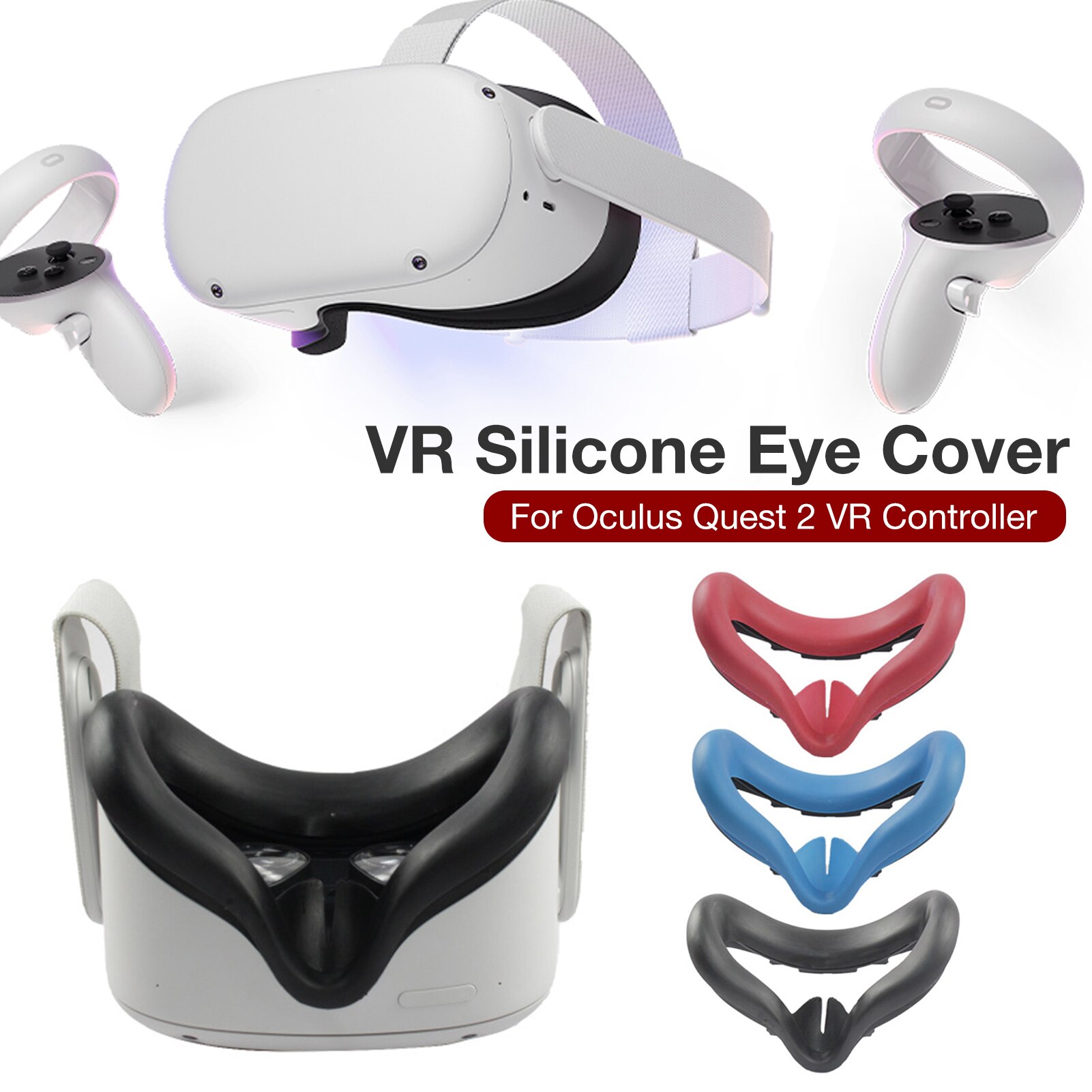 Silicone Eye Pad For Oculus Quest 2 Replacement Face Pad Cushion Face Cover Bracket Protective Mat for Oculus Quest 2 VR Eye Pad