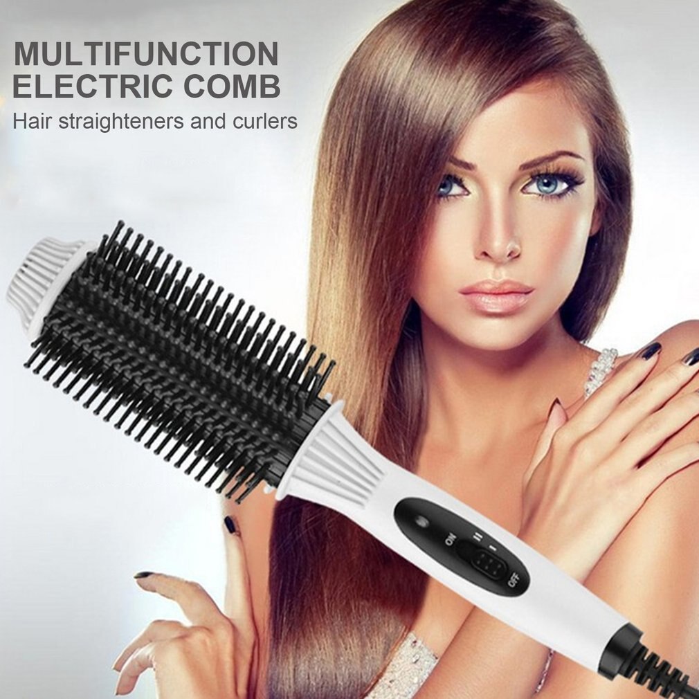 Fast Warm-up Hair Straightener Portable Hair Straight Electric Brush Instant Styling Comb Curling And Straightening