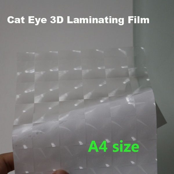 A4-formaat cat eye 3d textuur koudlamineren pvc film lakens