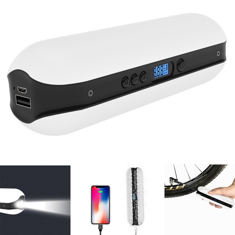 Bicycle Smart Multi-function Electric Pump, High-pressure Mini Portable Household Air Pump Riding Equipment Bicycle Pump: 02