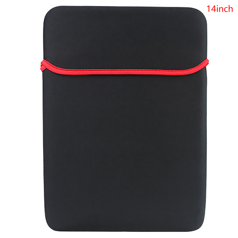 14 15,6 17 inch dubbelzijdige laptoptas beschermende tas neopreen zachte hoes tablet pc tas waterdichte laptoptas: Marineblauw