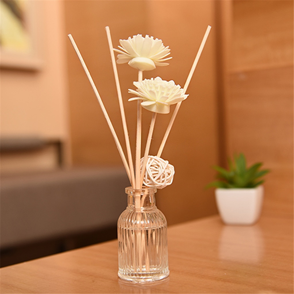 25# 50ml Aroma Oil Diffuser Sets With Natural Sticks Glass Bottle And Scented Oil Aromadiffusor Air Purifier For Home Office