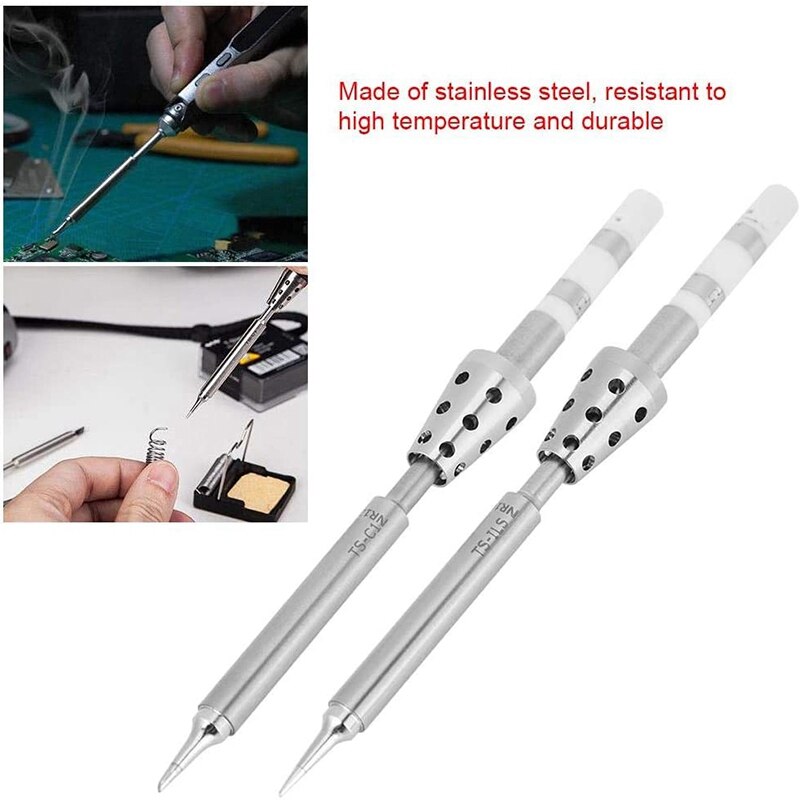 TS100 Soldering Iron Tip Stainless Steel Soldering Iron Station Replacement for TS100 Mini Portable Soldering Iron Kit