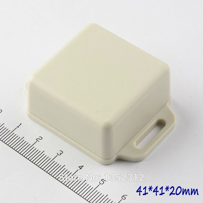 6 pcs/lot 41*41*20mm plastic project box for electronic wall mount plastic enclosure for pcb abs DIY junction box