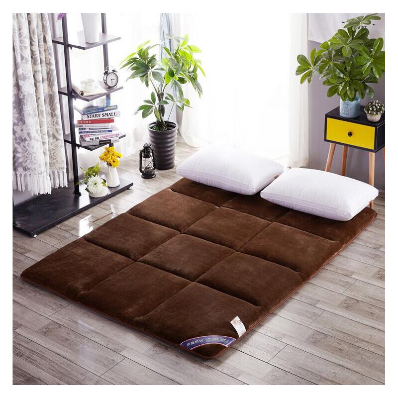 Colchón plegable, manta de cama de dormir, antideslizante, almohadilla de protección para Hotel, Franela suave de verano, cojín de suelo de Material grande, Tatami