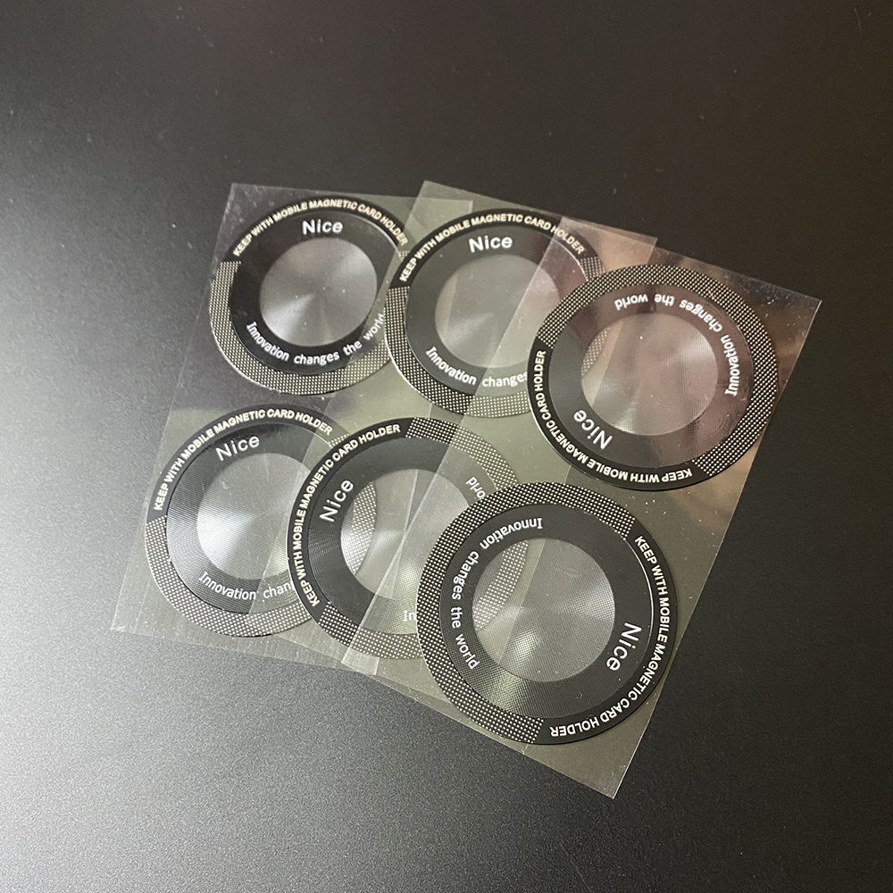 6/10Pcs für Magsafe Magnetische Metall Ring für Telefon Universal Metall Aufkleber Unterstützung Drahtlose Ladegerät Platte Blatt Magnet auto Halter: Black