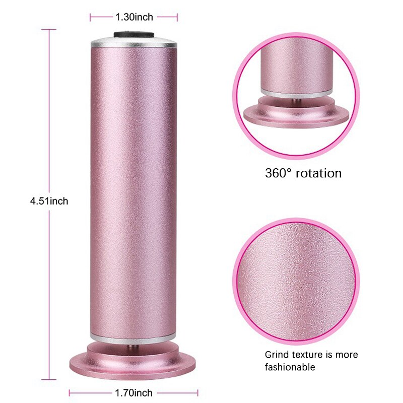 Pied électrique polisseur pied fichier peau morte callosités dissolvant Rechargeable pieds pédicure outils avec 60 pièces papier abrasif
