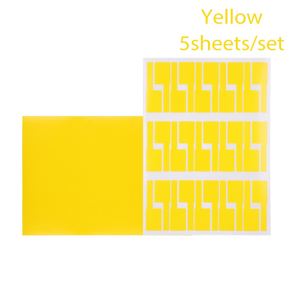 Étiquettes autocollantes colorées pour câbles, 150 pièces, étiquettes d&#39;identification de fil auto-adhésif, marqueur d&#39;organisation en Fiber étanche: yellow