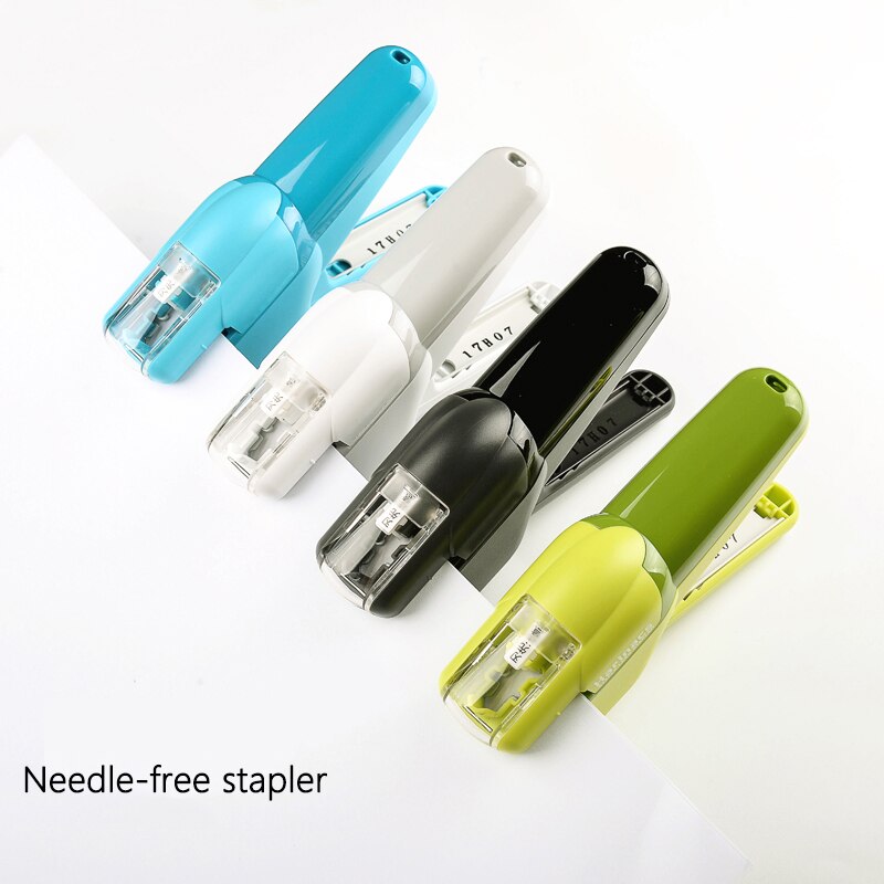 Hand-held Mini Safe Stapler without Staples Staple Free Stapleless 7 Sheets Capacity for Paper Binding Business School Office