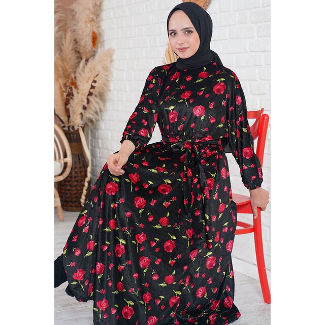 Vestido Kozue con estampado Palace de terciopelo