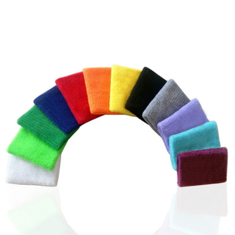 1pc Wristbands Sport Sweatband Hand Band Sweat Wrist Support Brace Wraps Guards For Gym Volleyball Basketball Teennis