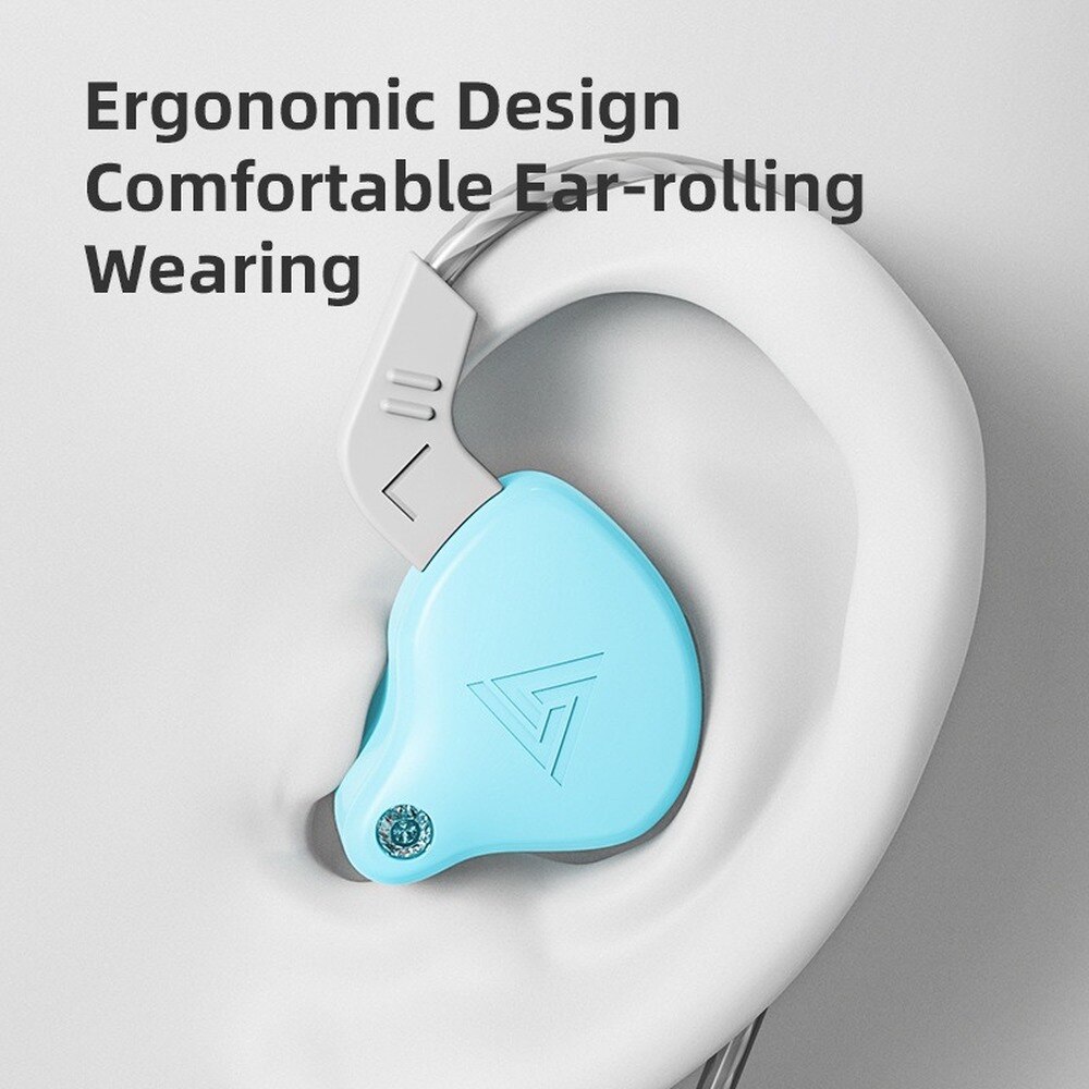 QKZ AK6-X-auriculares con micrófono y controlador Dual, cascos deportivos intrauditivos con cable de 3,5mm para teléfono móvil y MP3