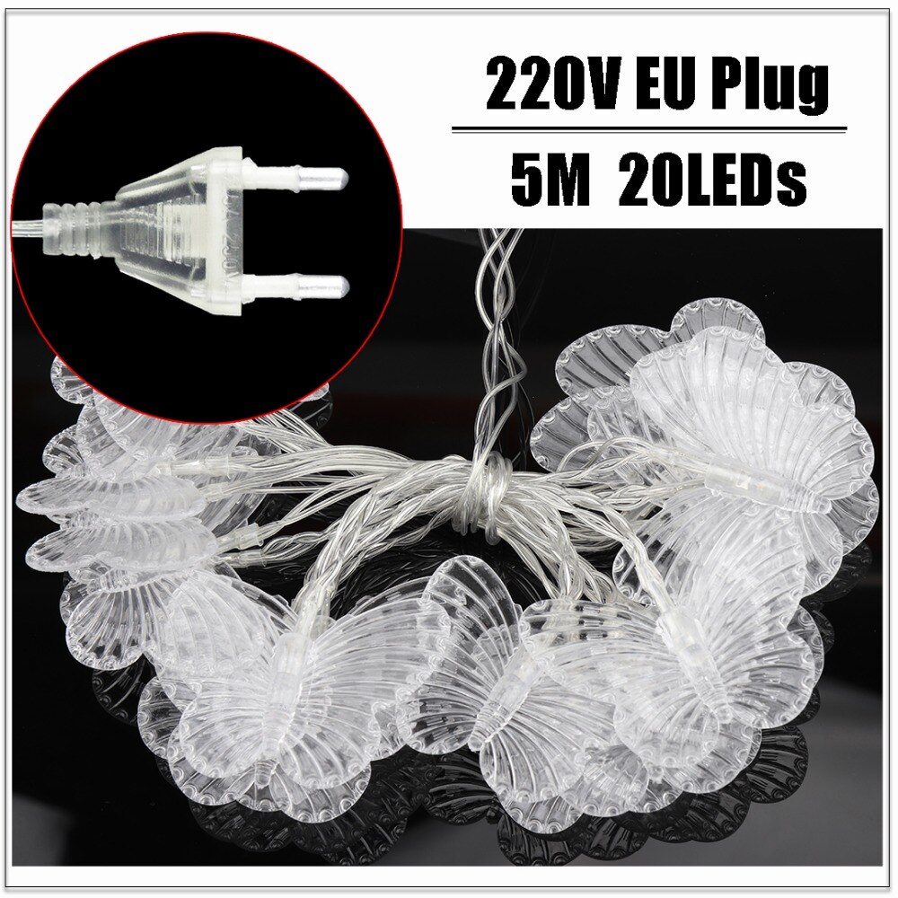 5m 20 led lichtsnoer tuinfeest bruiloft verlichting kerst slinger 220v eu stekker guirlande lumineuse iq