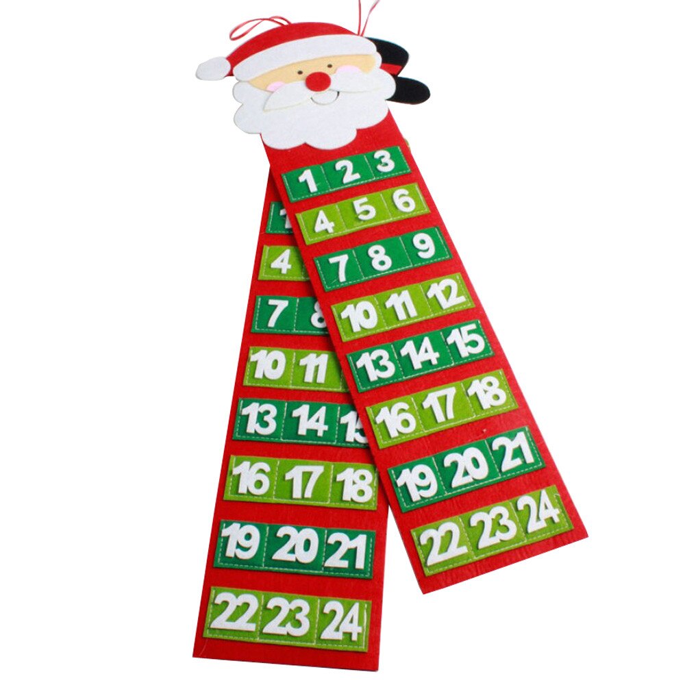 Julekalender julenissen juletre jule gammel hårete mann kalender advent nedtelling kalender veggkalender