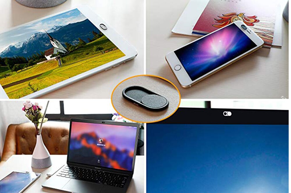 Computerkamera covermetal/plastic webcam cover slide til mac, macbook pro, imac, laptop, surfcase pro, echo show, telefon kamera blok