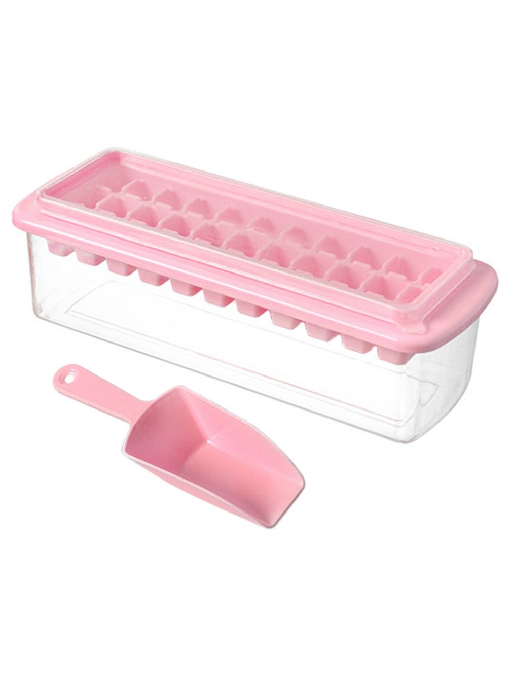 Baby Food Box Ice Grid Ice Tray 33 Grid Anti Overflow Mould Suitable For Freezers Cocktail Whisky Baby Food: Pink
