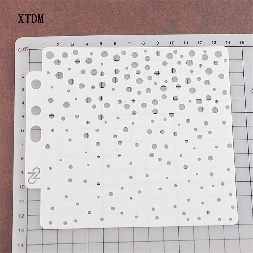 Small circle shield DIY cake scrapbook stencils hollow Embellishments printing lace ruler Valentine's Day