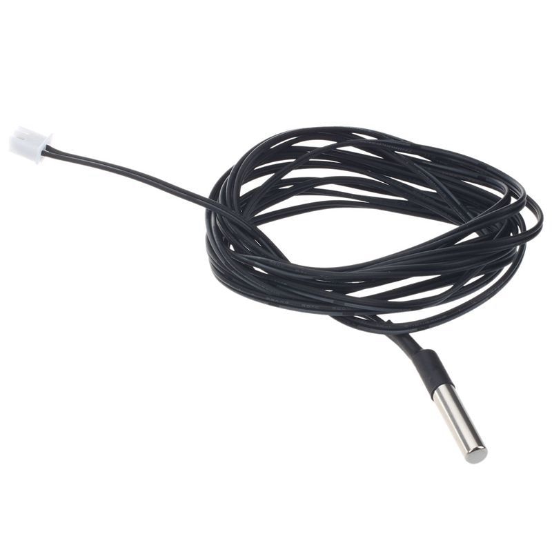 2 m NTC thermistor temperature sensor waterproof probe wire 10 K 1% 3950 black