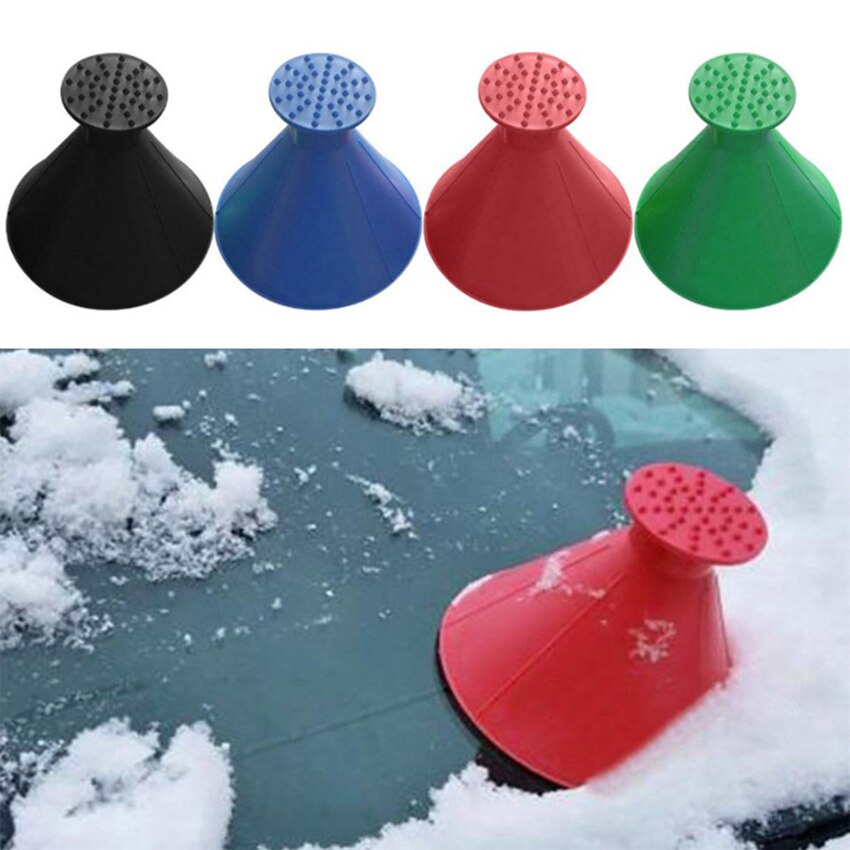 Round Windshield Ice Scraper Cone-Shaped Car Windshield Snow Removal Wiper - Snow Removal Funnel Window Cleaning Tool