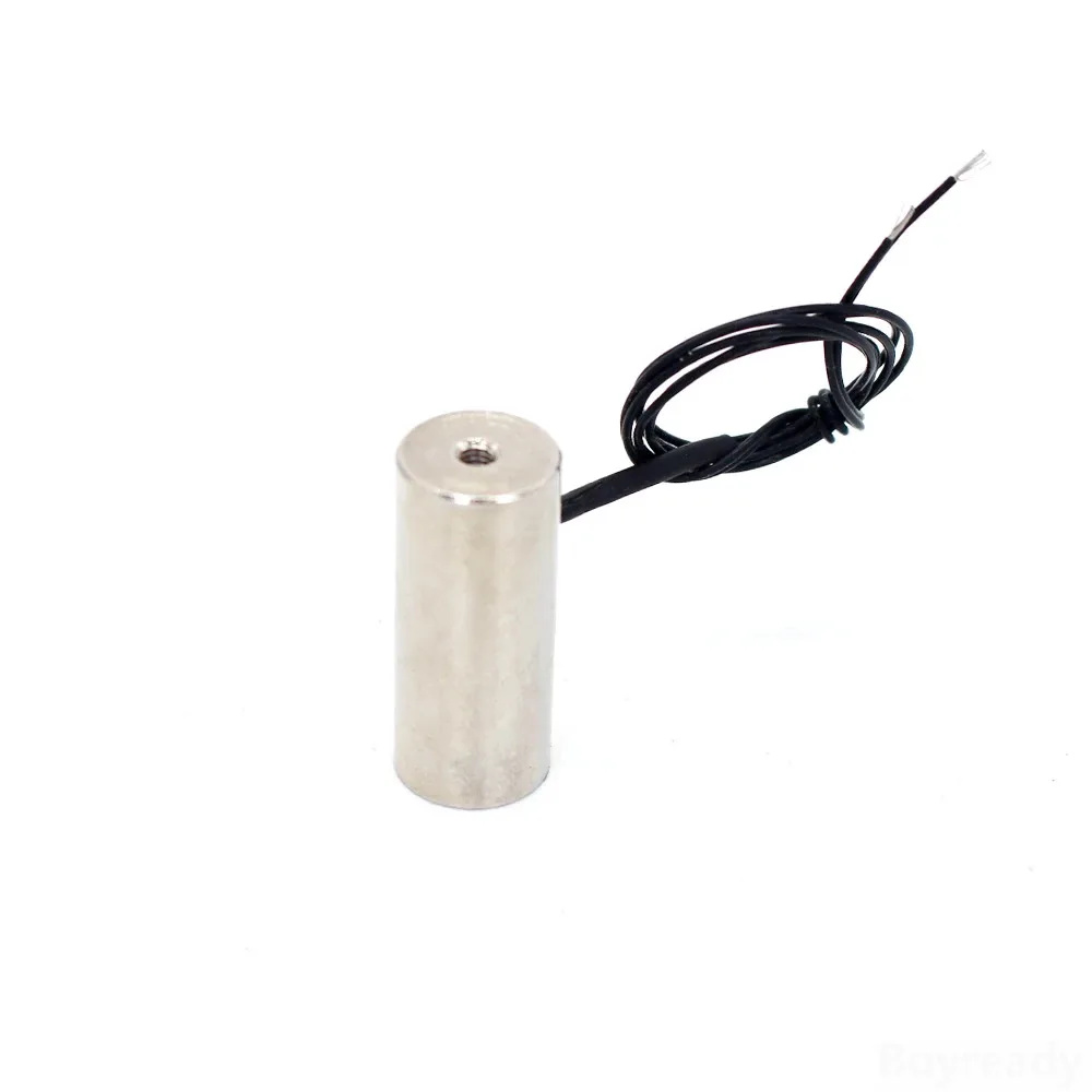 Electroimán de sujeción energizado impermeable, bobina de imán eléctrico con ventosa, potente solenoide de 12V, 13x27, CC 6V, 12V, 24V, 0,5 kg