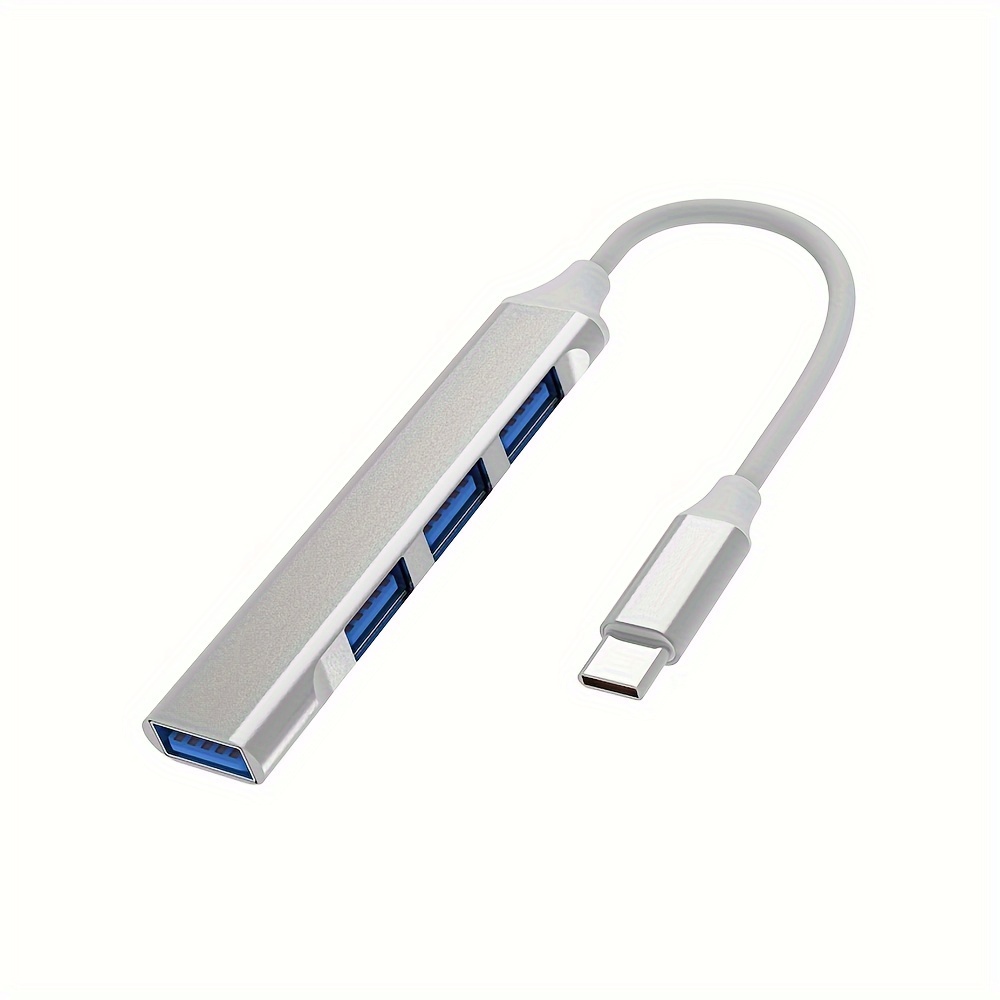 4-portowy rozdzielacz wieloportowy typu C HUB 3.0 USB 3.1 Adapter OTG do Xiaomi Lenovo Macbook 13 15 Air Pro PC Akcesoria komputerowe: Srebrny