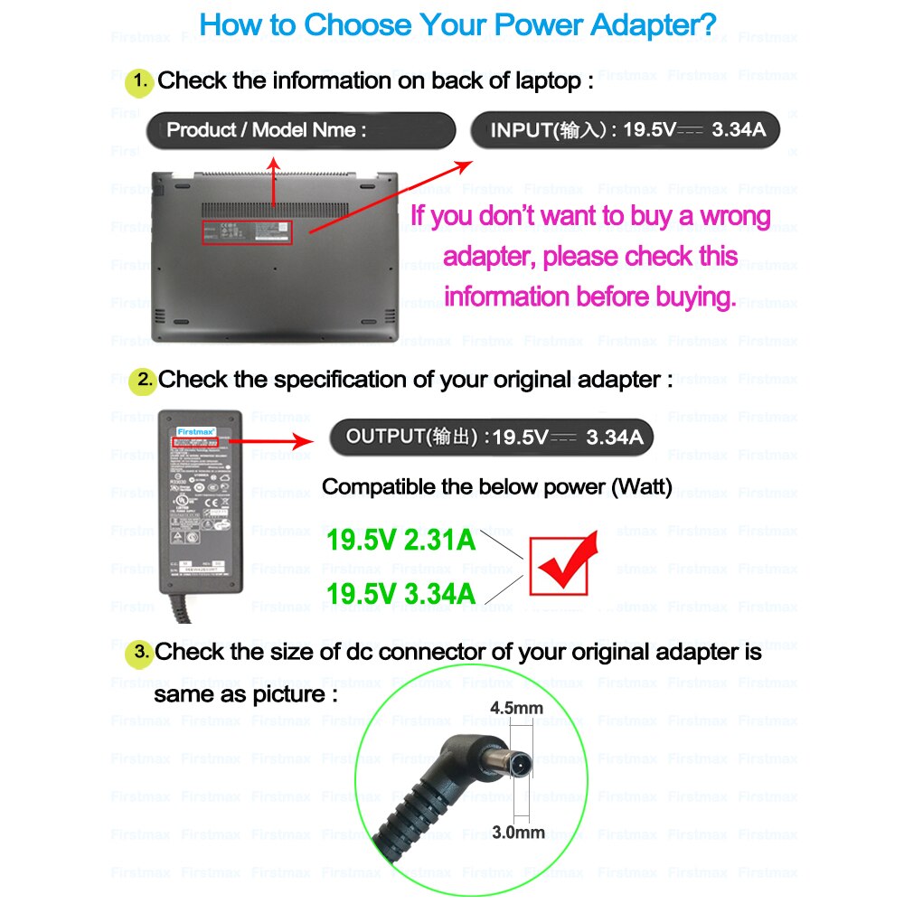 AC adapter 19.5 V 3.34A oplader voor Dell Optiplex 7040 Mini Tower Vostro 3252 3267 3268 desktop pc voeding