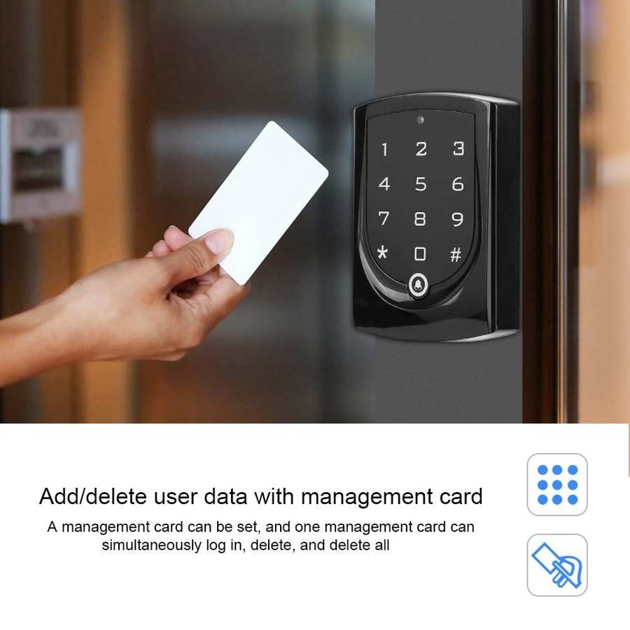 Smart Touch Keypad IC/ID Card & Password Door Access Control Reader Security Entry System