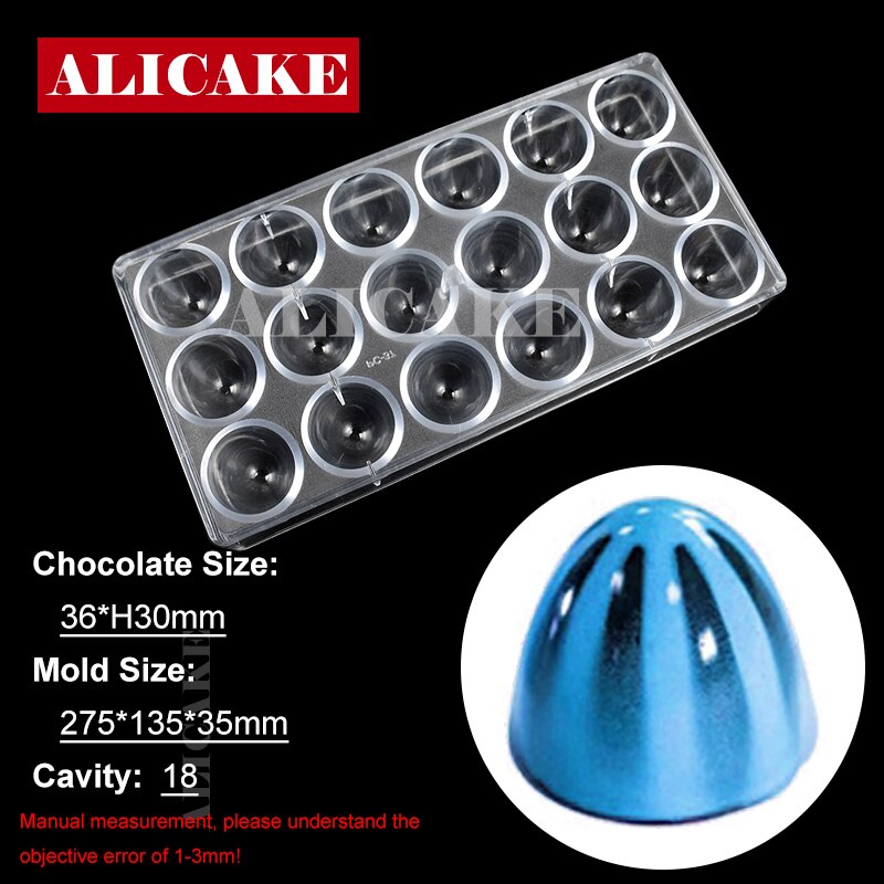 3D Polycarbonaat Chocolade Mallen Gereedschap Lade Vorm Mal Voor Chocolade Bar Cakevorm Zoetwaren Bakken Gebak Bakkerij Gereedschap: Big bullet