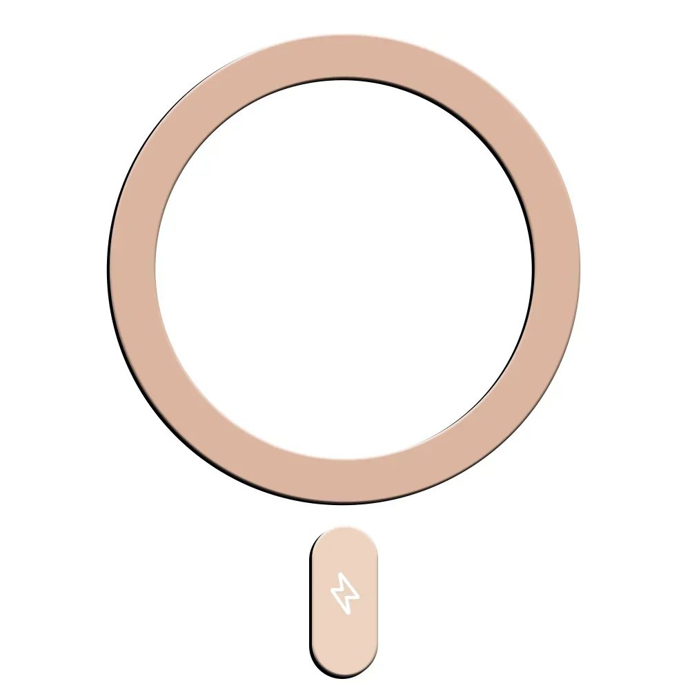 Magnetic Metal Plate Ring for Apple Magsafe Wireless Charger Iron Sheet Magnet Car Phone Holder Sticker for IPhone 15 14 Pro: Rose Gold