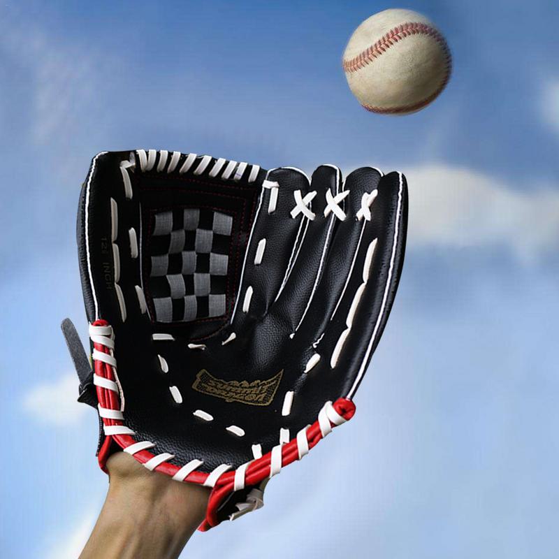 1pc 12.5 Inches Outdoor Sports Baseball Mitten Adult Softball Practice Glove PU Gloves Suitable for Men Women Training