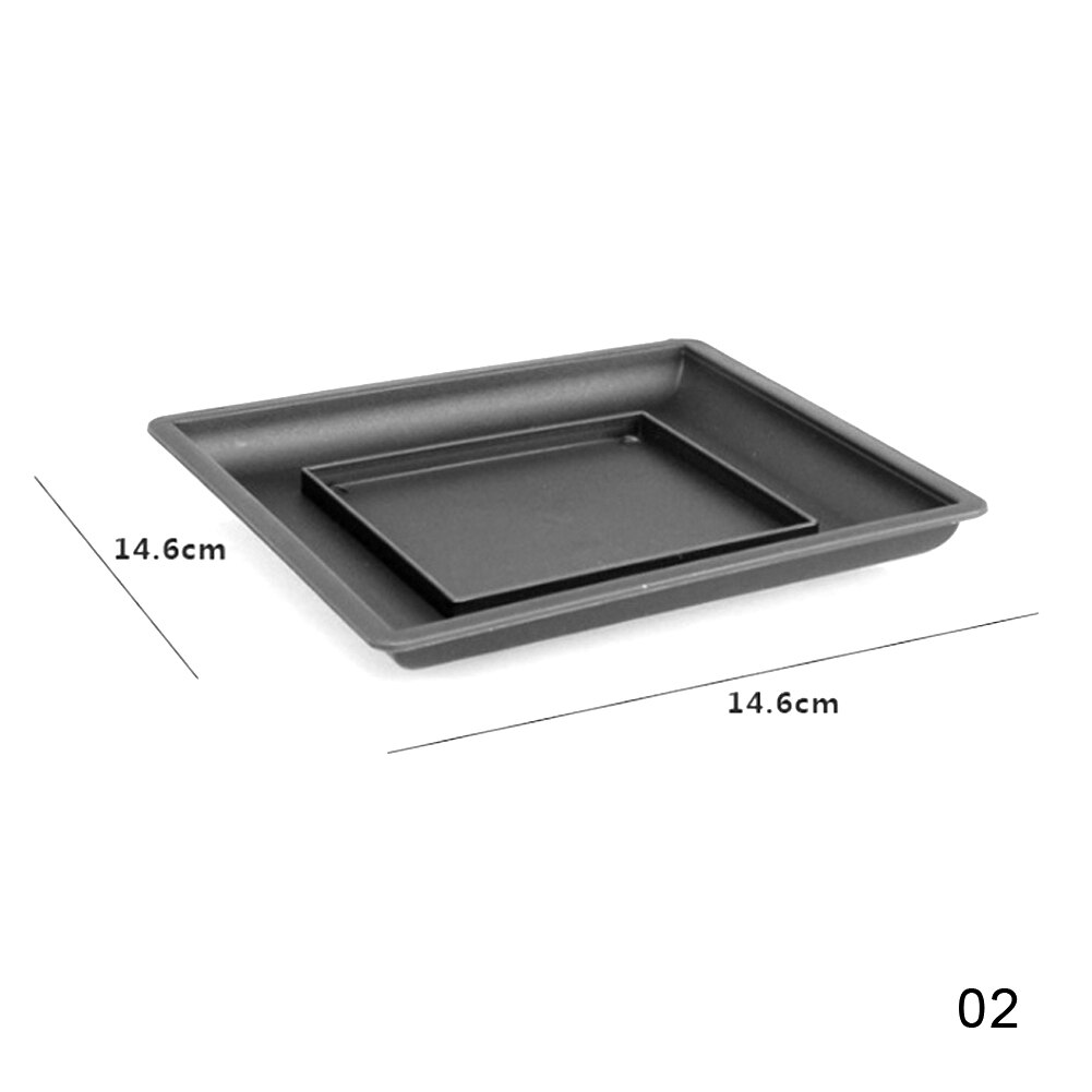 Vaso di fiori imitazione plastica balcone vasi quadrati fiore Bonsai ciotola vivaio bacino fioriera imitazione rettangolo per la decorazione del giardino: Square Tray L