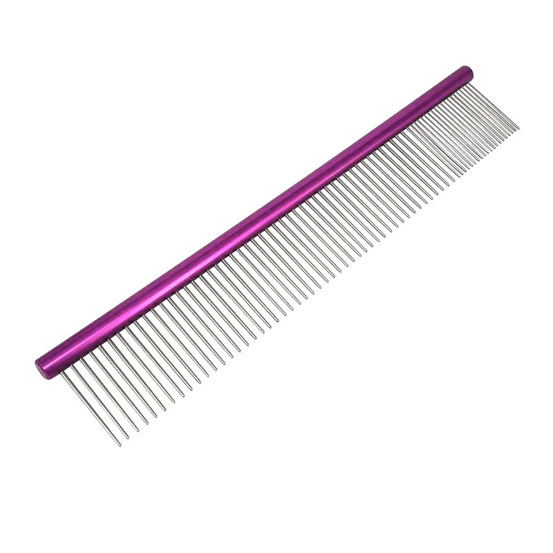 Benepaw Rvs Kat Hond Kam Professionele Lichtgewicht Comfortabele Afgeronde Wervelkolom Puppy Pet Grooming Tool: Paars
