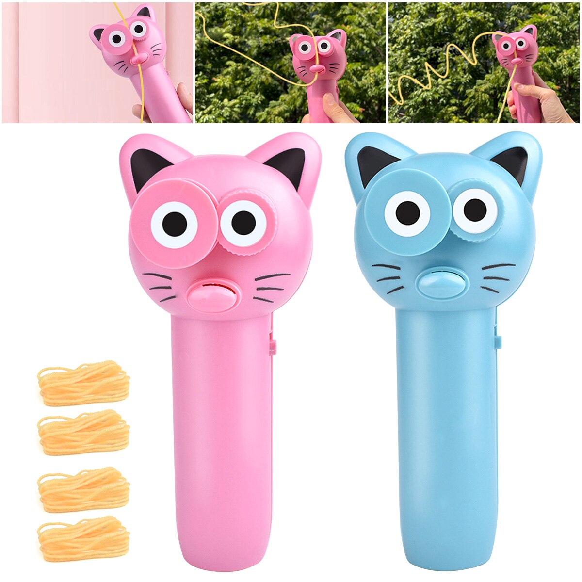 Zipstring Rope Launcher elica corda Cat String Controller festa creativa divertente giocattolo elettrico Fidget giocattoli regali di natale